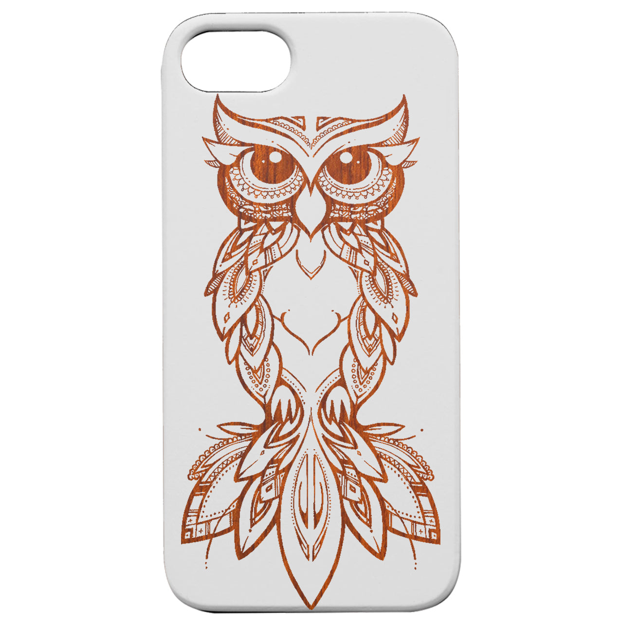 Owl Mandala - Engraved Wood Phone Case