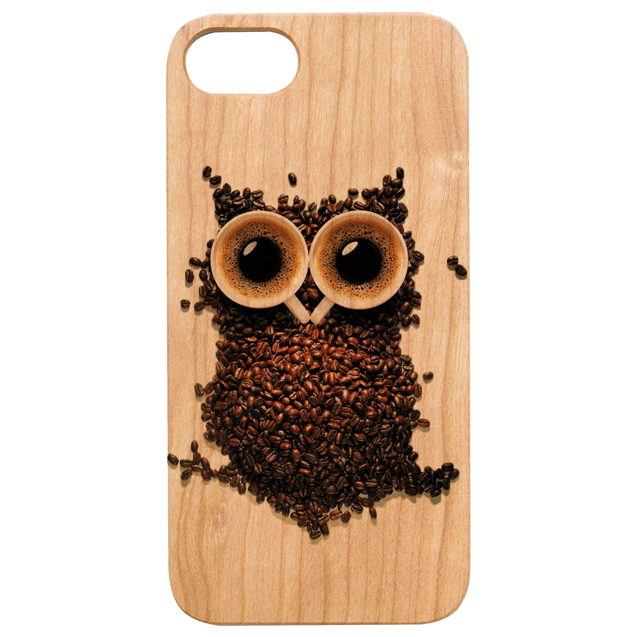 Owl Coffee - UV Color Printed Wood Phone Case