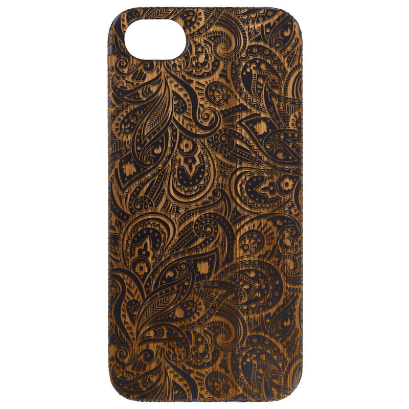 Paisley - Engraved Wood Phone Case