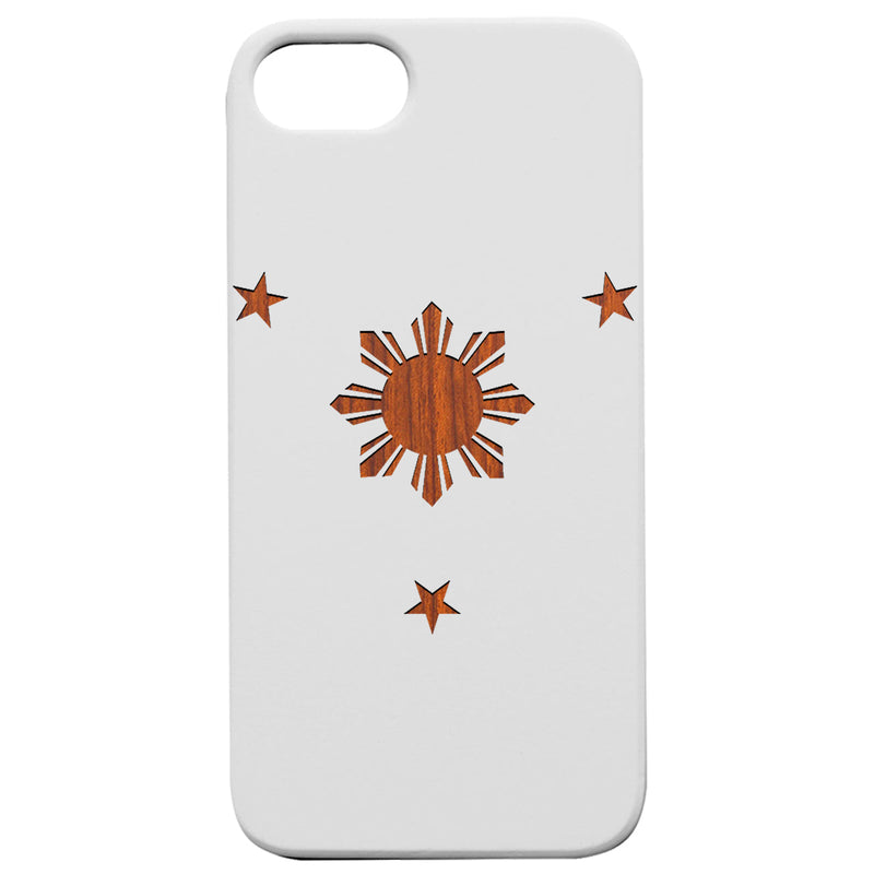 Phillipines Stars - Engraved Wood Phone Case
