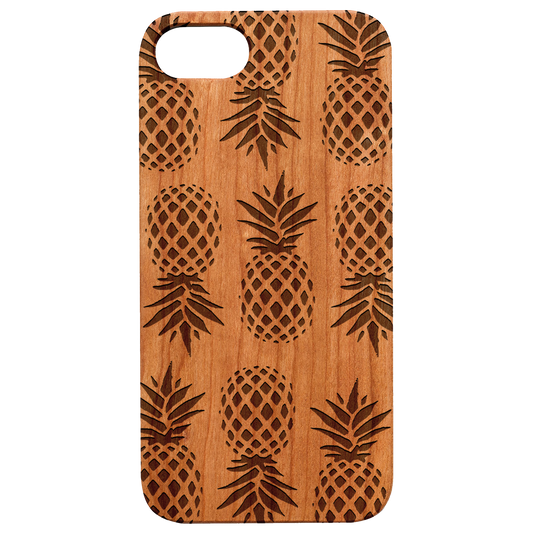 Pineapple Bonanza - Engraved Wood Phone Case