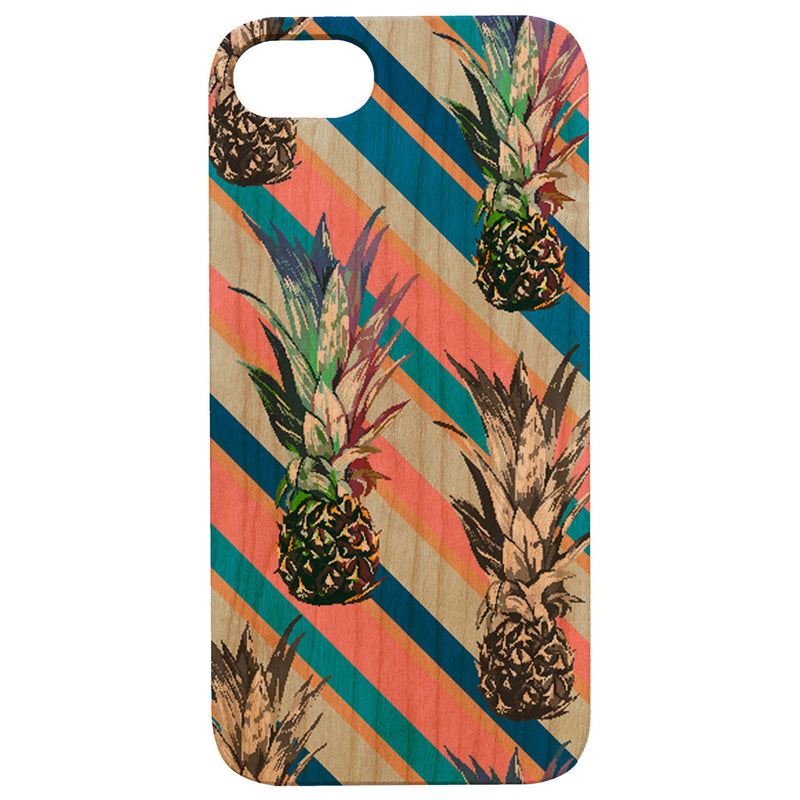Pineapple Pattern 2 - UV Color Printed Wood Phone Case