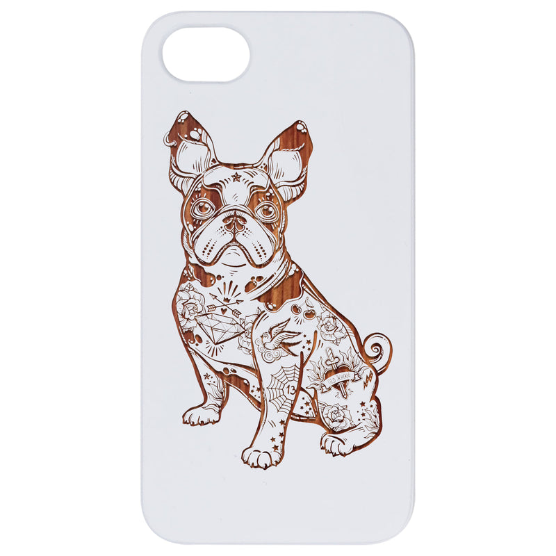 Pug Dog - Engraved Wood Phone Case