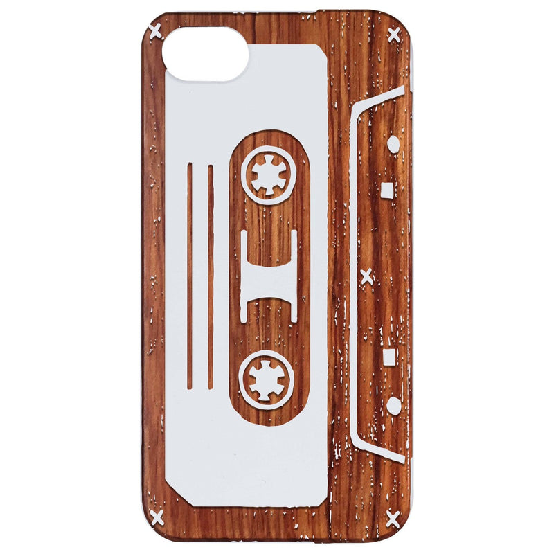 Retro Cassette - Engraved Wood Phone Case