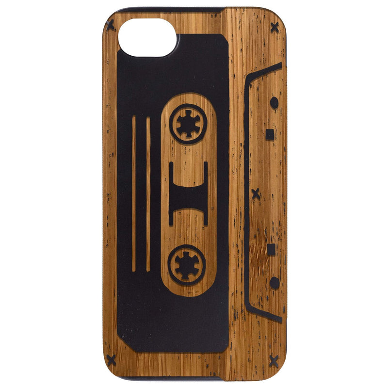 Retro Cassette - Engraved Wood Phone Case