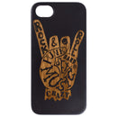 Rock n Roll Hand - Engraved Wood Phone Case
