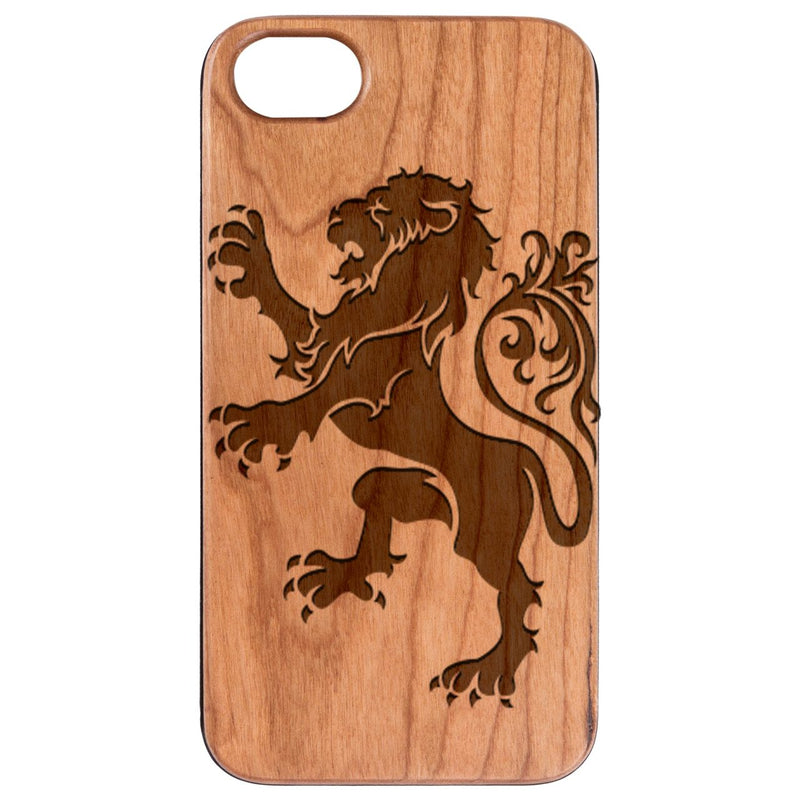 Royal Lion - Engraved Wood Phone Case