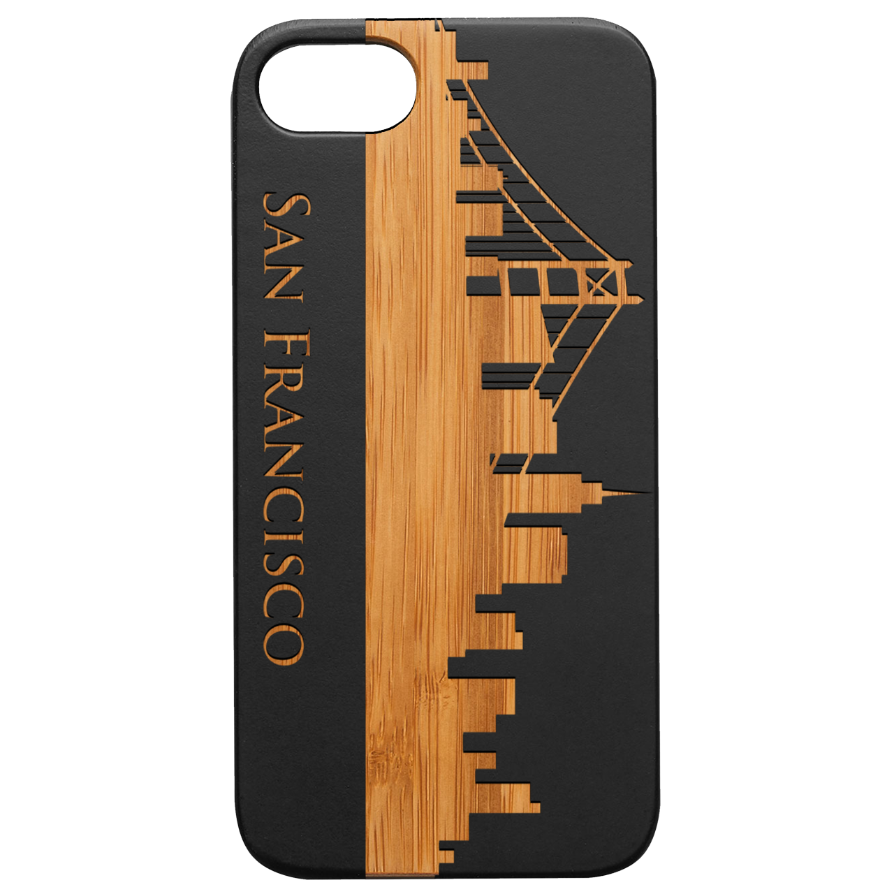 San Francisco - Engraved Wood Phone Case