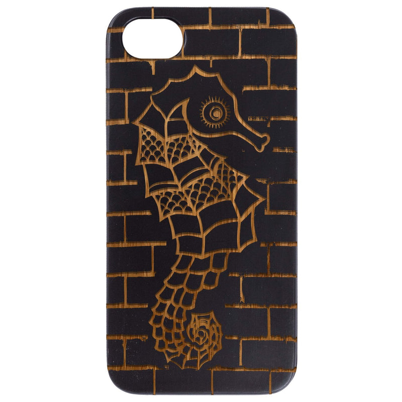 Sea Horse - Engraved Wood Phone Case