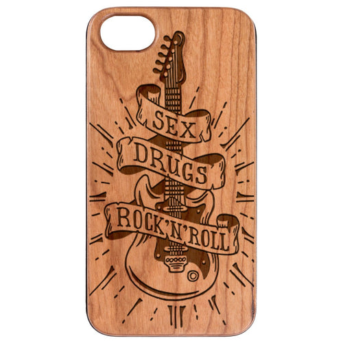 Sex Drugs Rock'n Roll - Engraved Wood Phone Case