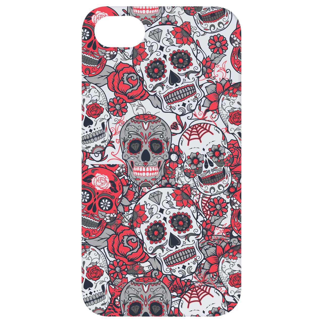 Skull Pattern - UV Color Printed Wood Phone Case