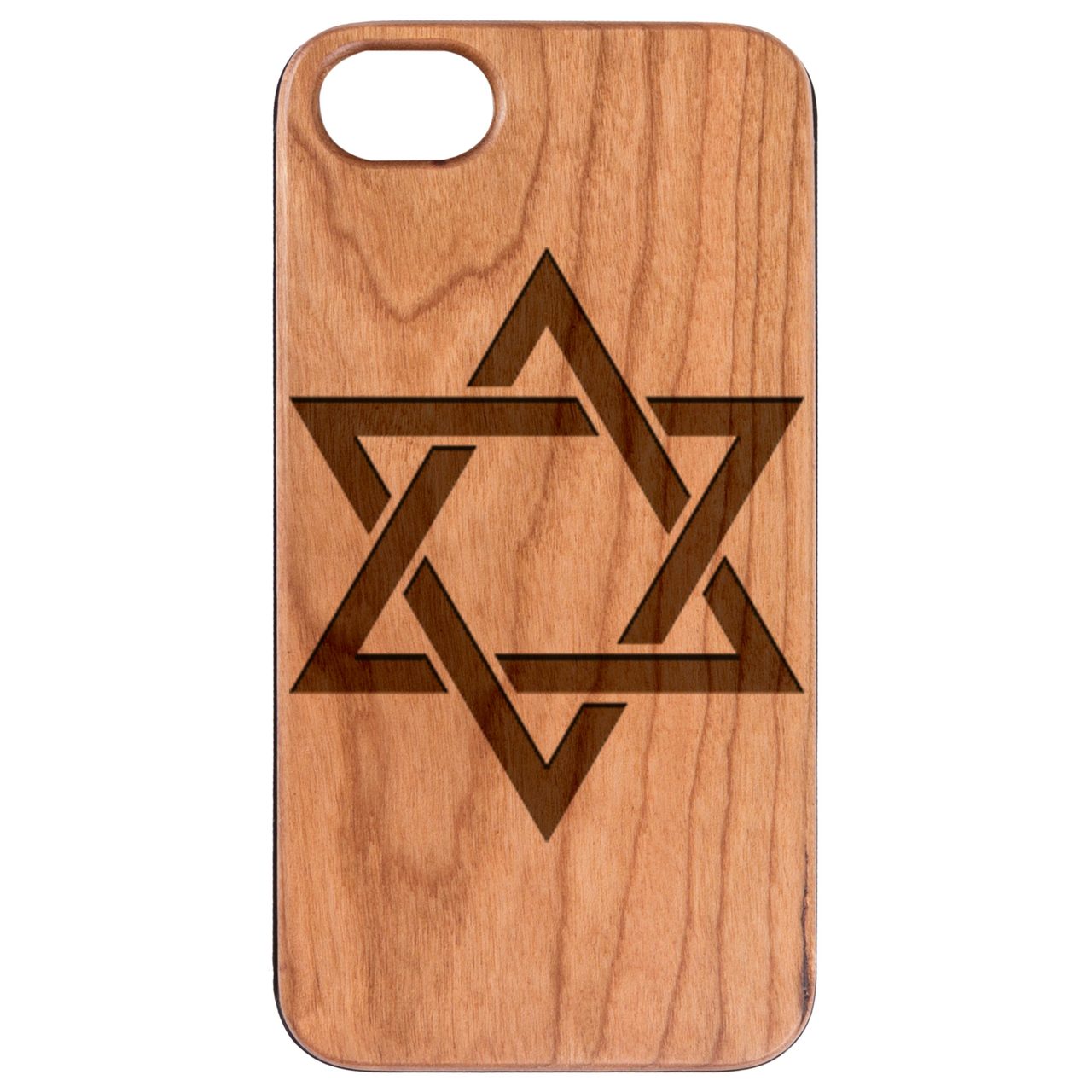 Star of David - Engraved Wood Phone Case