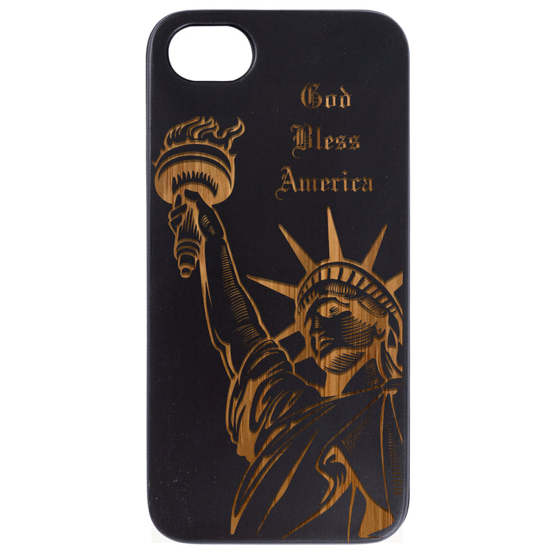 Statue of Liberty - Engraved Wood Phone Case