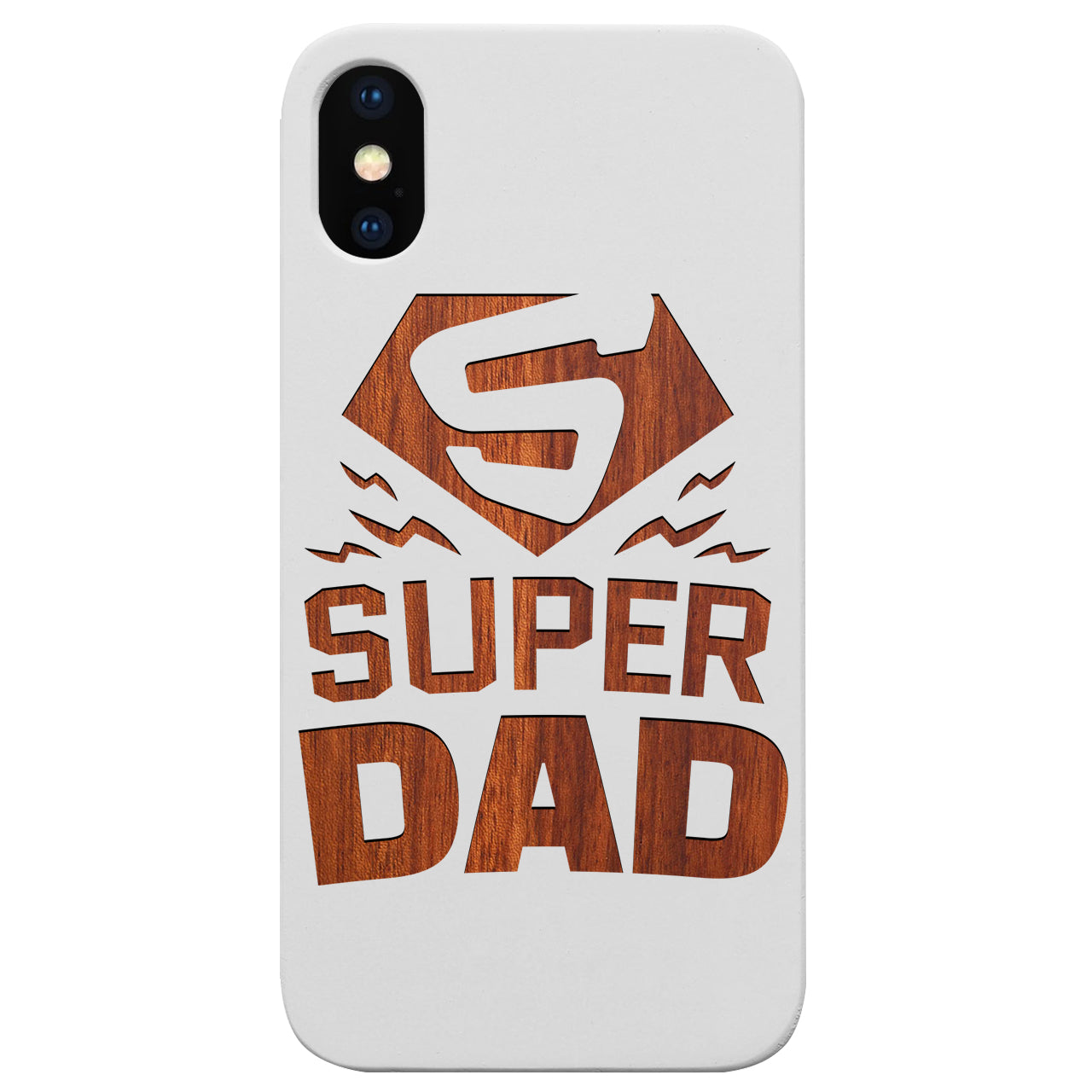 Super Dad - Engraved Wood Phone Case