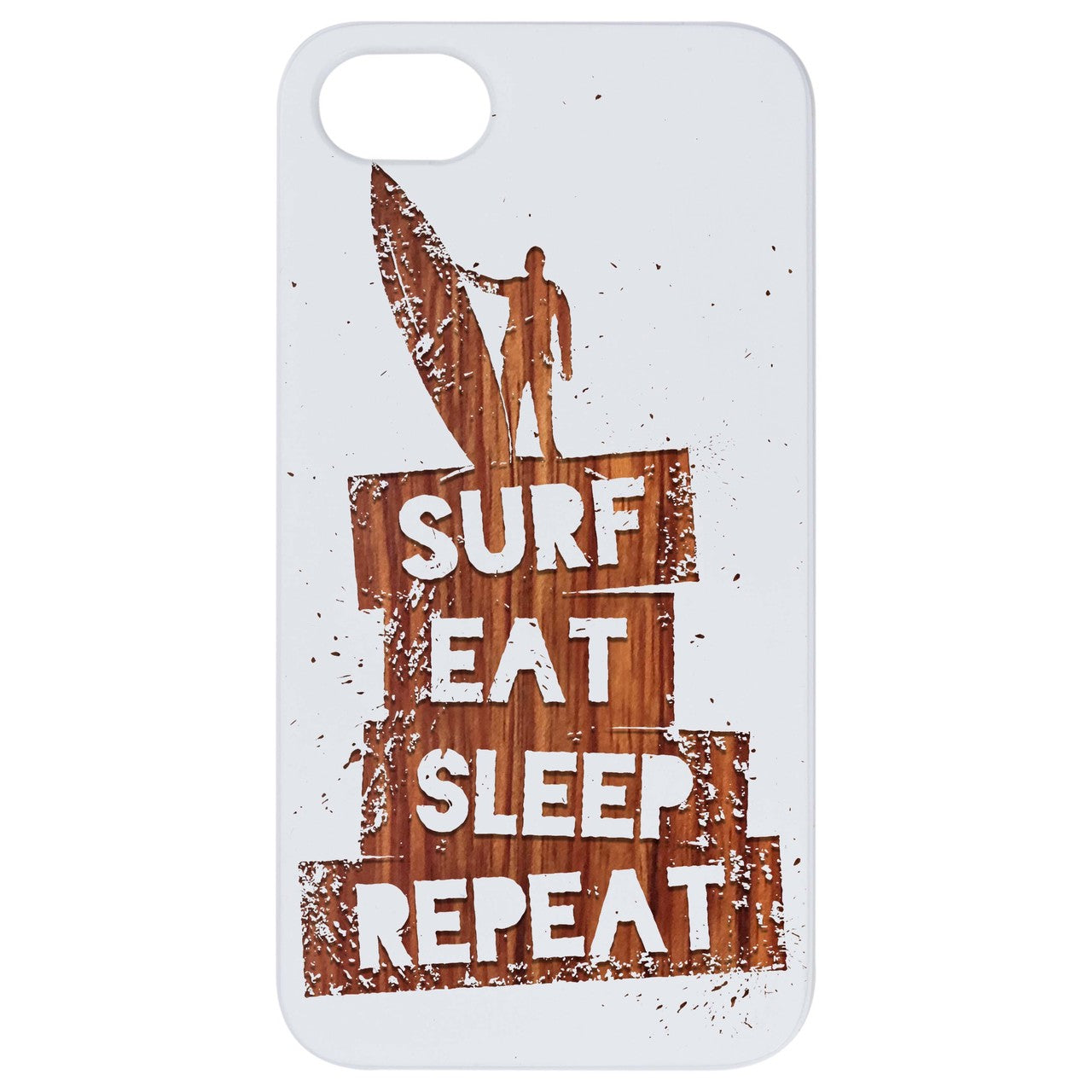 Surf 2 - Engraved Wood Phone Case