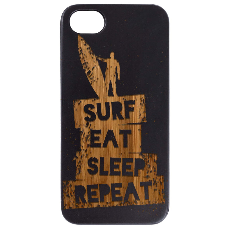 Surf 2 - Engraved Wood Phone Case