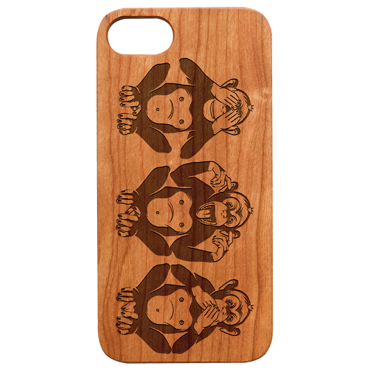 Three Wise Monkeys - Engraved