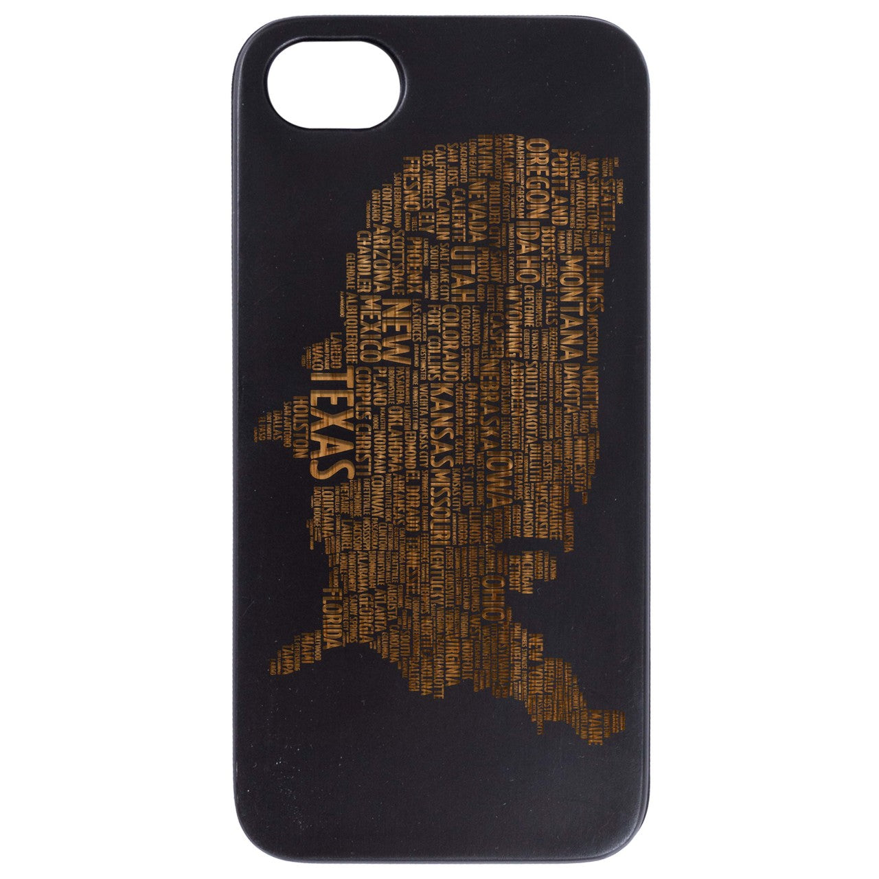 United States - Engraved Wood Phone Case