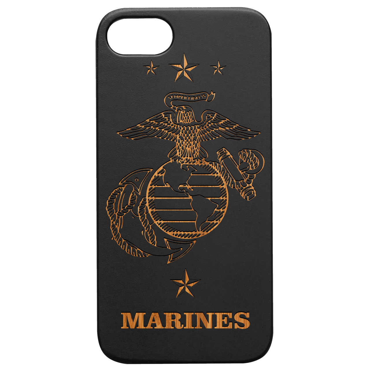 U.S. Marines 1 - Engraved Wood Phone Case