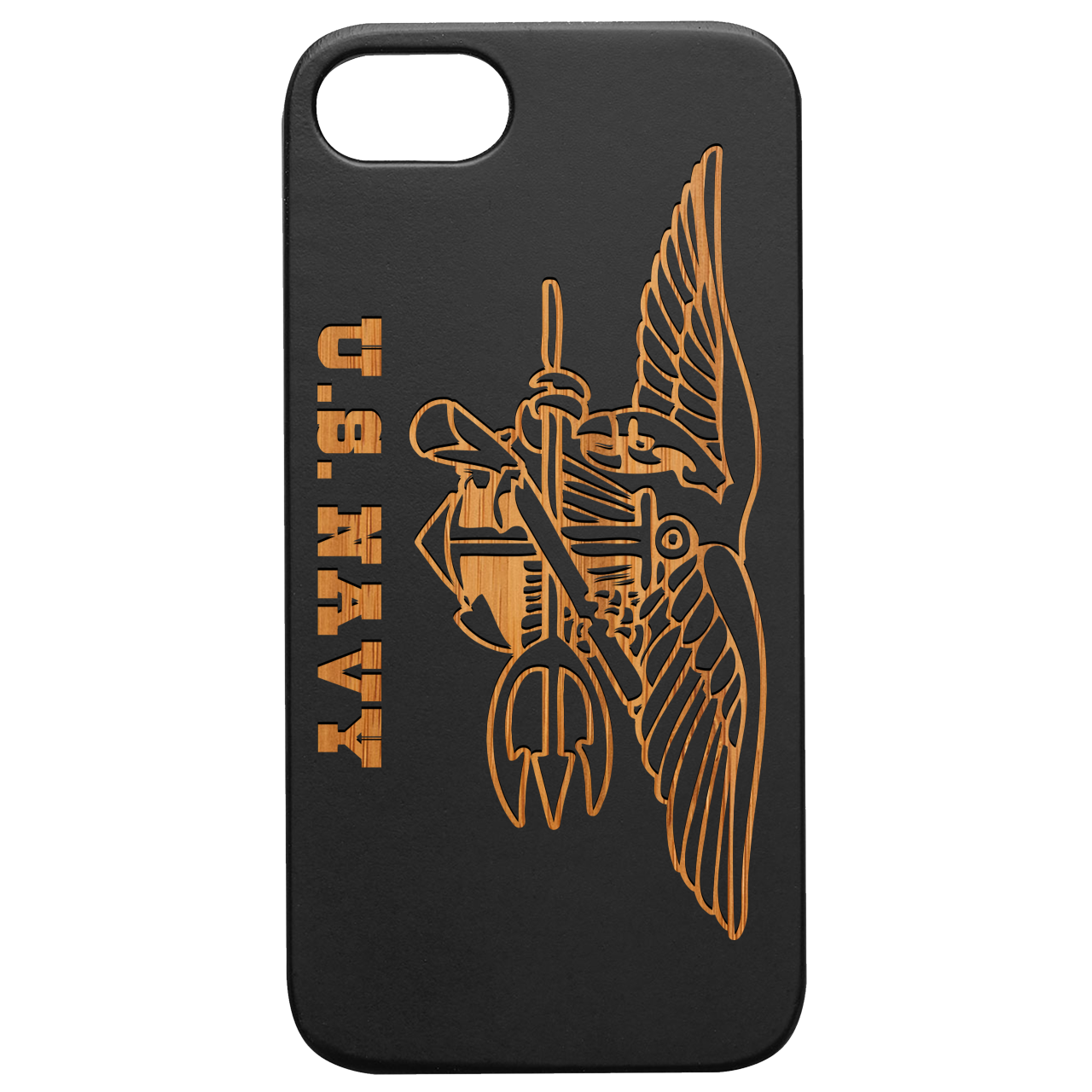 U.S. Navy - Engraved Wood Phone Case