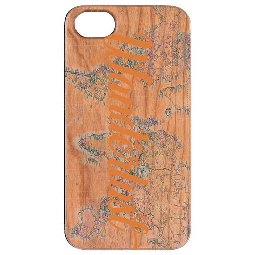 Vintage World Map - UV Color Printed Wood Phone Case