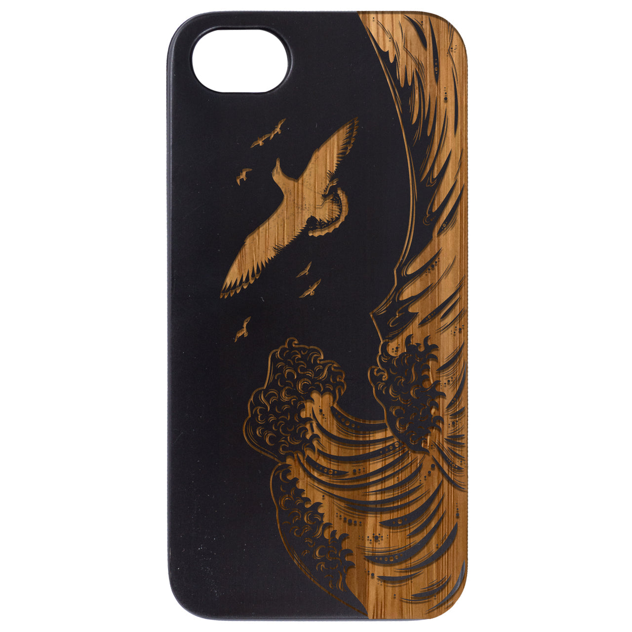 Waves - Engraved Wood Phone Case