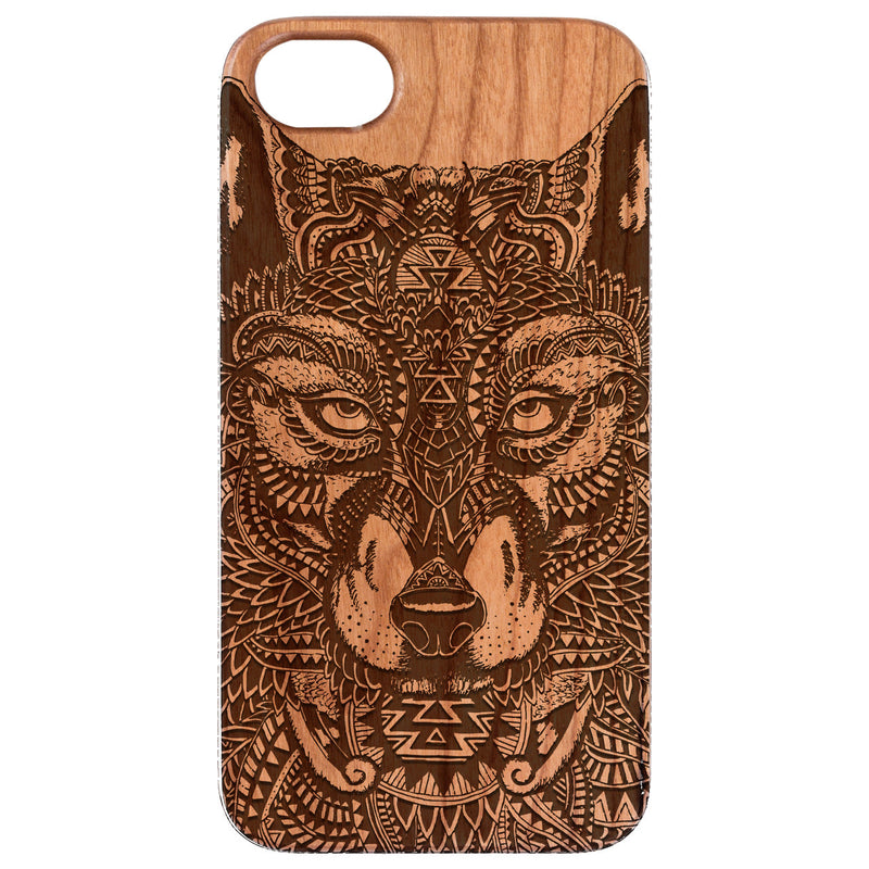 Wolf 1 - Engraved Wood Phone Case