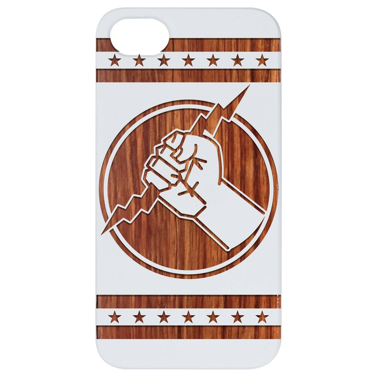 Zeus Hand - Engraved Wood Phone Case