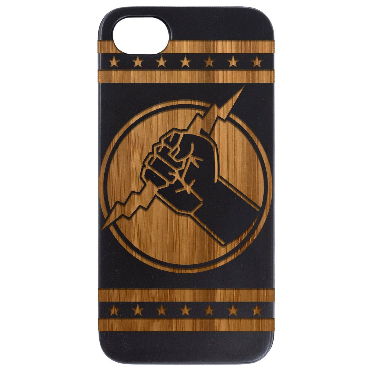 Zeus Hand - Engraved Wood Phone Case